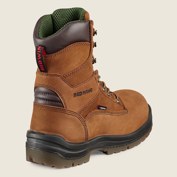 Red Wing Safety Boots Brown - Mens King Toe® - 8-inch Waterproof Toe - 6291-YPGFX